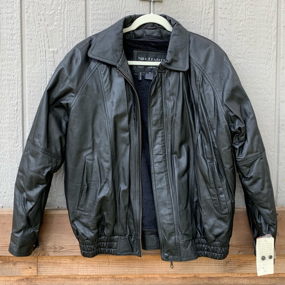 Niko Leather Designs heavy weight full zip fleece lined genuine leather jacket - Picture 4 of 8